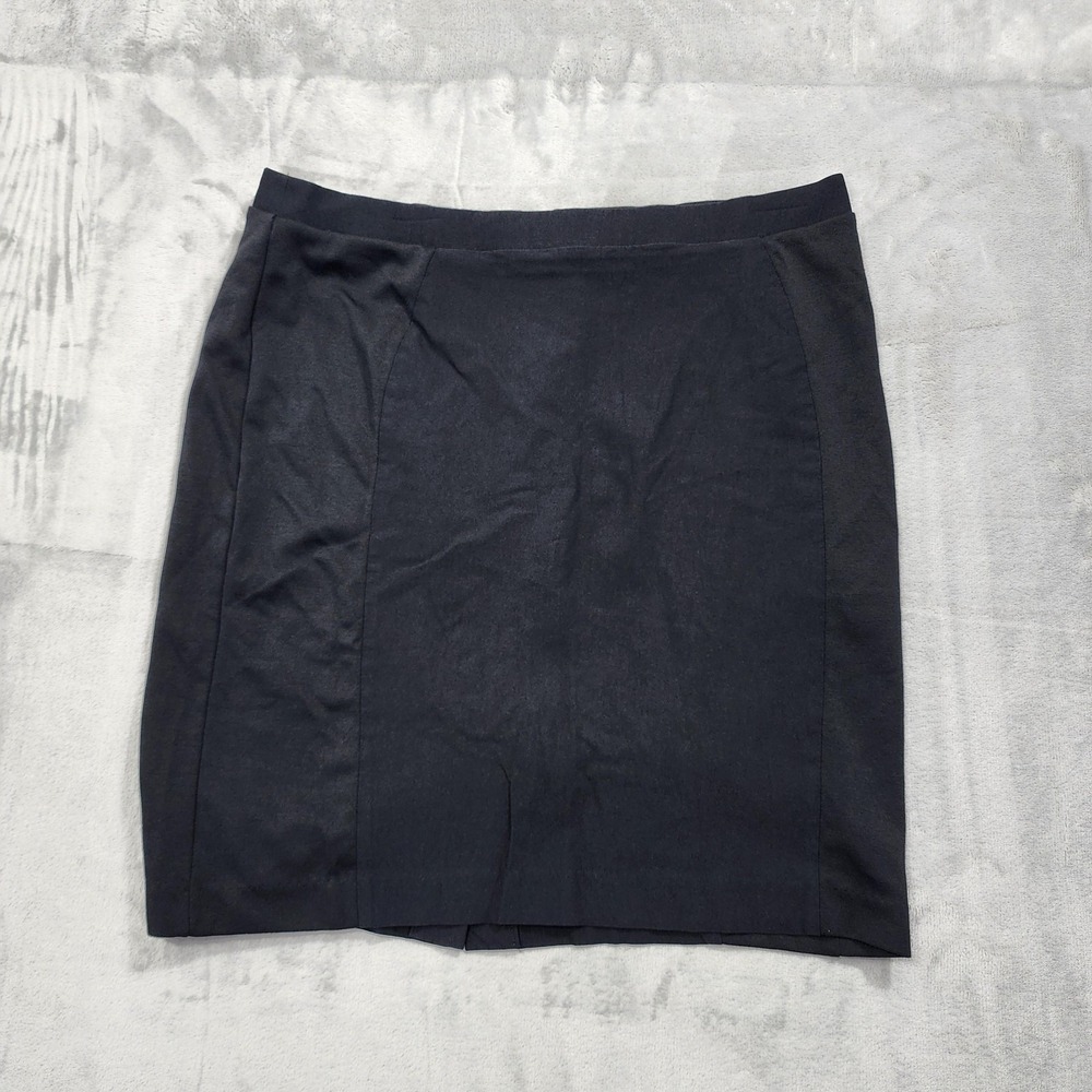 Simply Vera Vera Wang Skirt‎ Womens L Black Pencil Straight Knit Stretch Mini